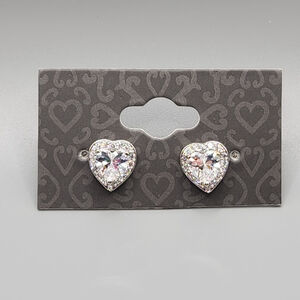 Crystal Heart Stud Earrings